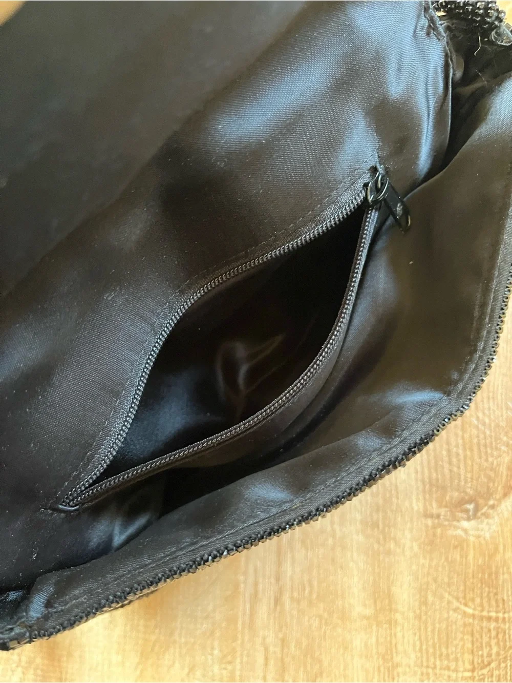 Black Beaded Evening Shoulder Bag